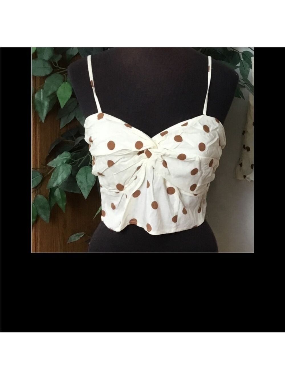 SO twisted front cropped top Woman’s Juniors size XXL ivory ginger - Picture 5 of 13